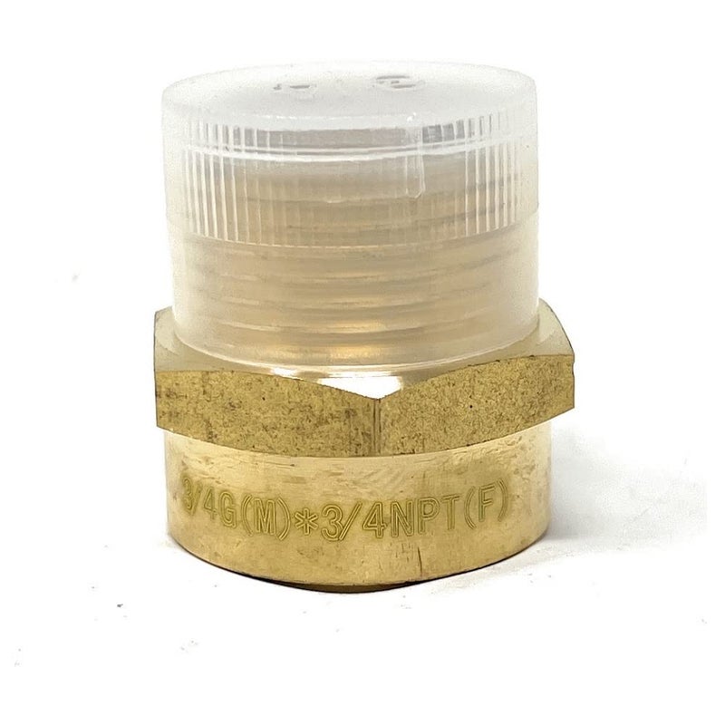 Cascada Showers G Thread (British BSPP) Male to NPT Thread Female Pipe Fitting Adapter - Lead-Free Adapter (3/4 inch) - Image 1
